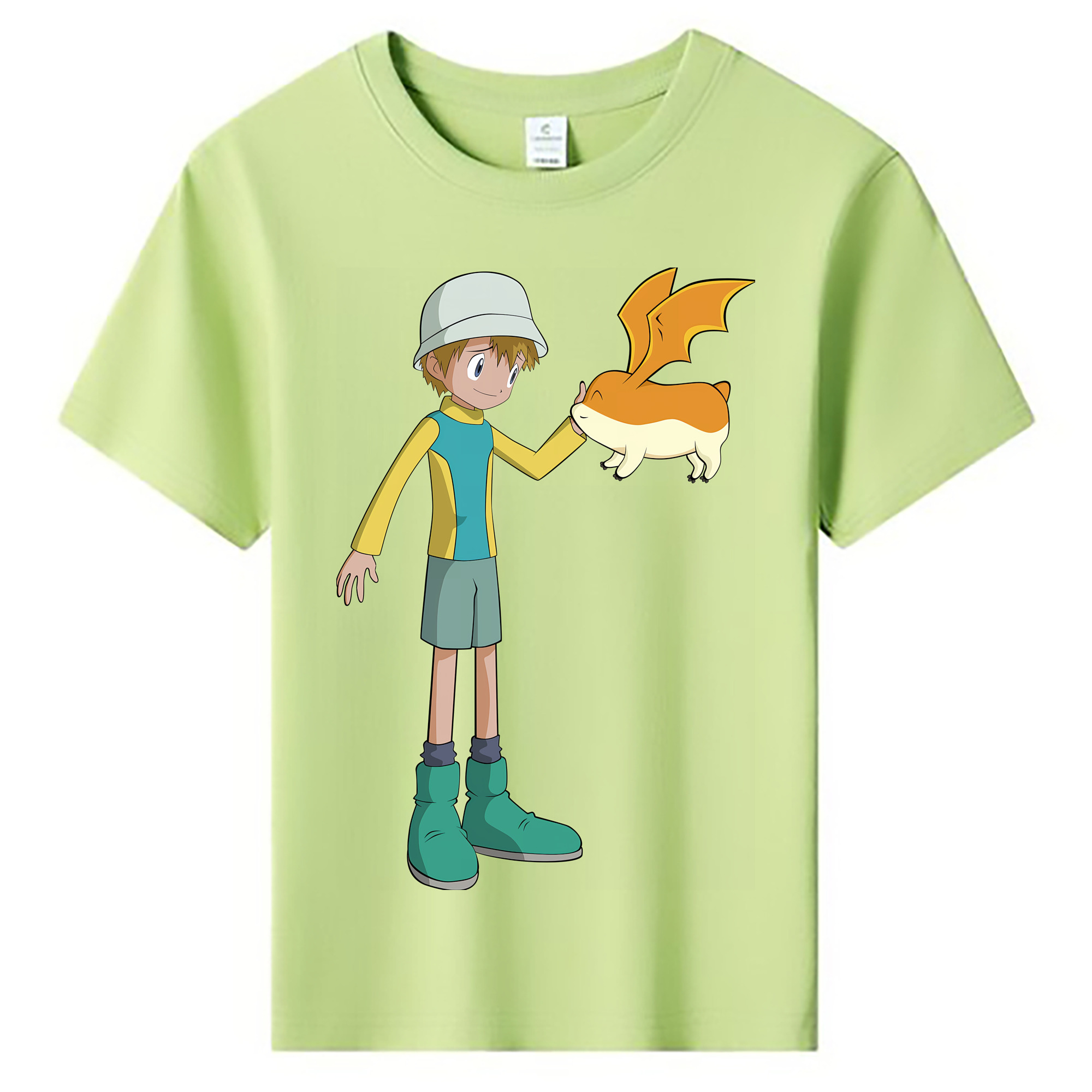 （画像用） Digimon デジタルモンスター/デジモン 綿100％キッズTシャツ（フロントプリント）